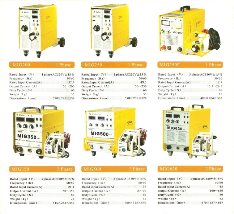 welding machine specification