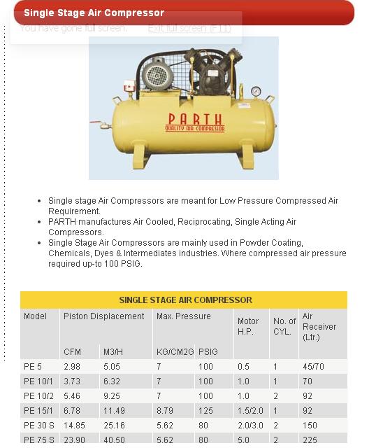 single_stage_parth_air_compressor